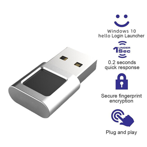 2X USB Fingerprint Reader Module Device Biometric Scanner for Windows 10 Laptops PC Security Key USB Interface 2