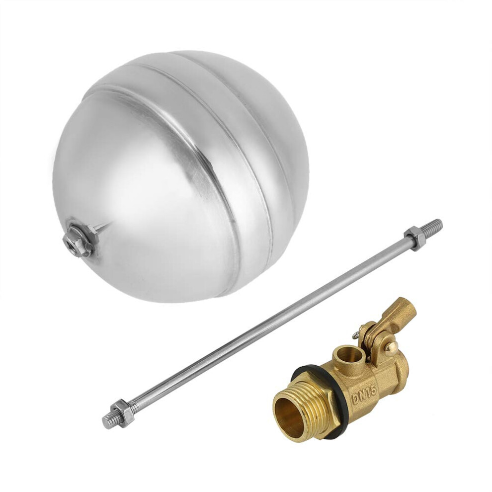 Pressure Brass Float Valve Dn15 G1/2, Stainless Steel Ball Cock, Corrosion Resistant Leak 9187378474464