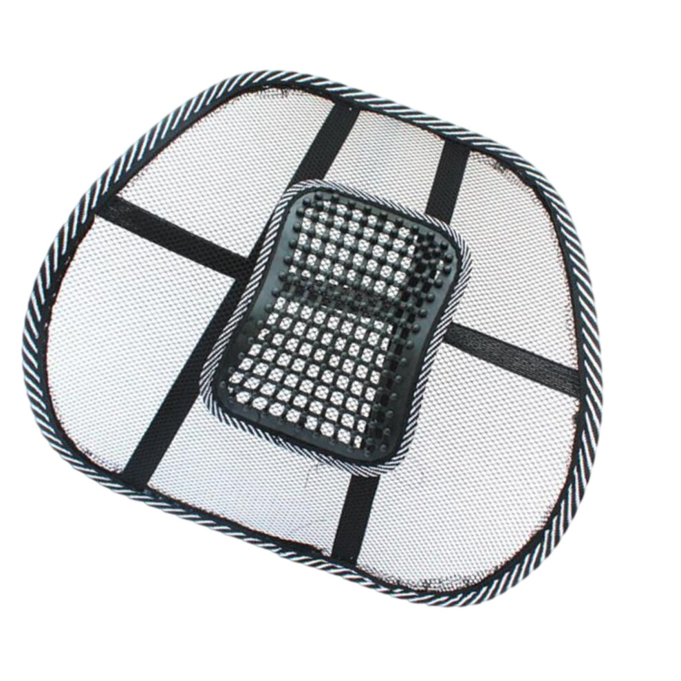 Breathable Ice Silk Car Seat Cushion With Lumbar Support For Back Pain Relief 41X39cm 9347817602159