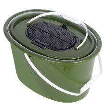 Minnow Bucket with Mesh Top, Portable Double Handle Bait Storage for Ice Fishing, Camping, and Hiking, Breathable Design