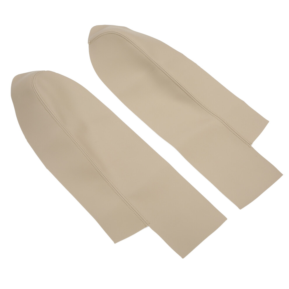 Front Door Armrest Cover Set Microfiber Leather For Crv 2007-2011 Beige 8771376321212