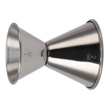 Misurino doppio in acciaio inossidabile 304, 6,5x8 cm, per cocktail