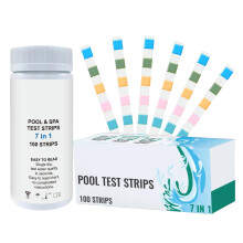 Pool Test Strips Water Testing Kit for Pool Spa Hot Tub Aquarium Pond, 100 Fast Accurate Strips