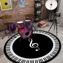Round NonSlip Soundproof Drum Mat for Electronic Drum Kits Bass and Snare 100cm Rug