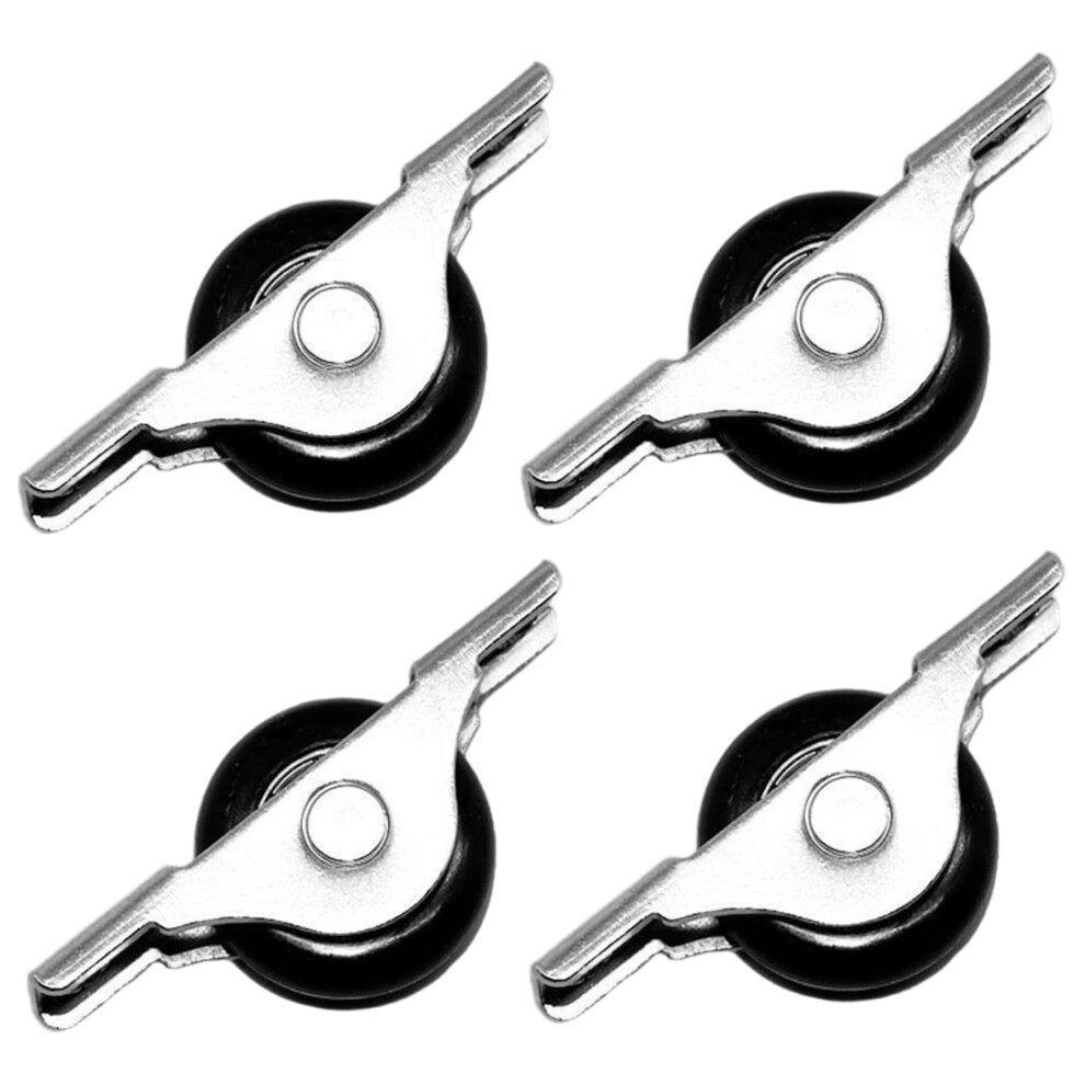 4Pcs Sliding Door Rollers Smooth Glide Wheels Rust Resistant For Wardrobe Closet Barn Door 9187378477472