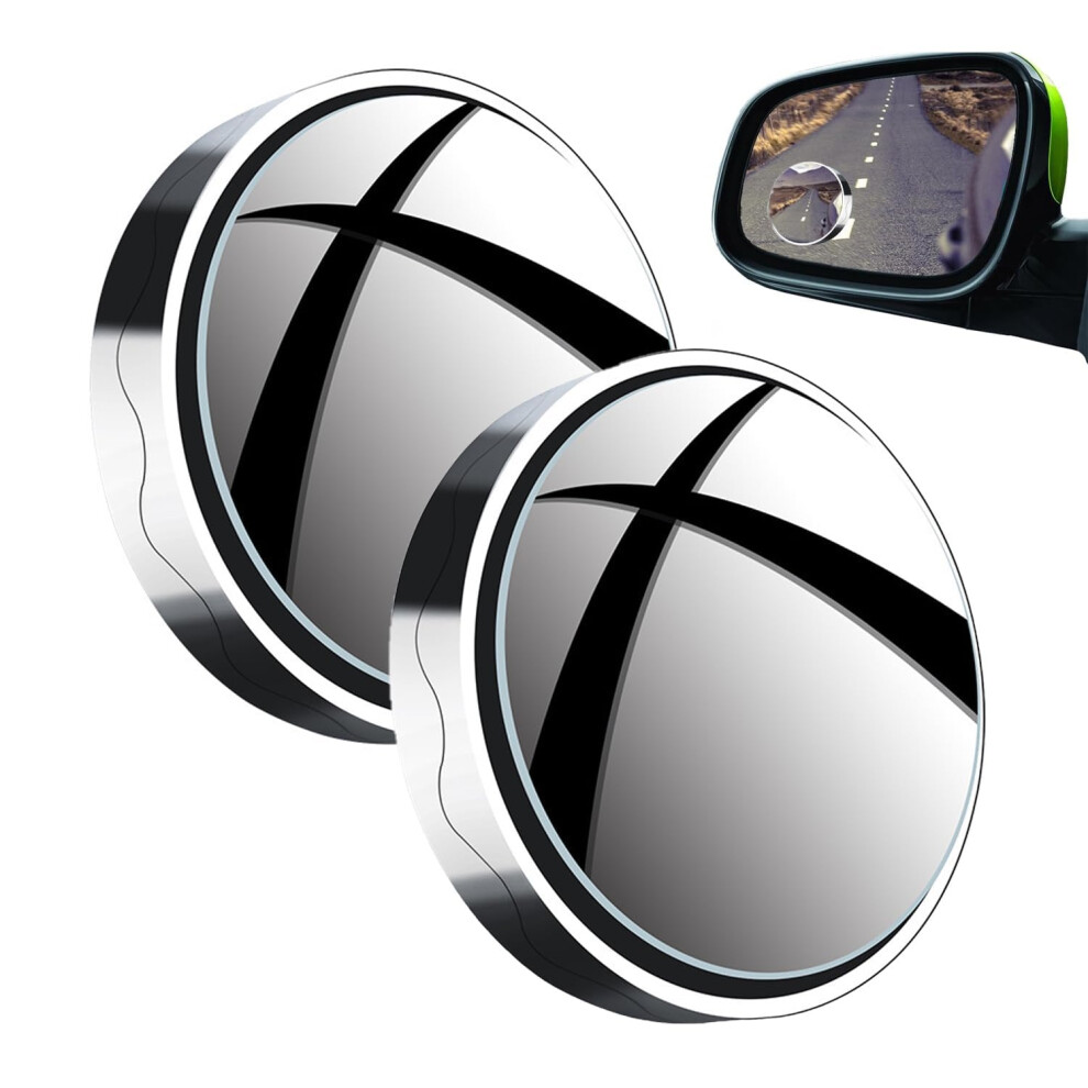 2Pcs 360 Rotatable Blind Spot Mirrors Waterproof Hd Glass Rear View For Vw Polo Vi 20172024 9187378478356