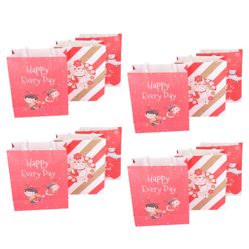 Sacolas de Natal em papel kraft ecológicas de alta qualidade, com alça grossa e resistente, base reforçada e material de primeira linha. Ideal 2