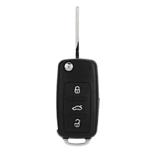 Guscio chiave telecomando per veicoli Volkswagen selezionati, sostituzione del sistema di accesso senza chiave con design pieghevole a 3 pulsanti,