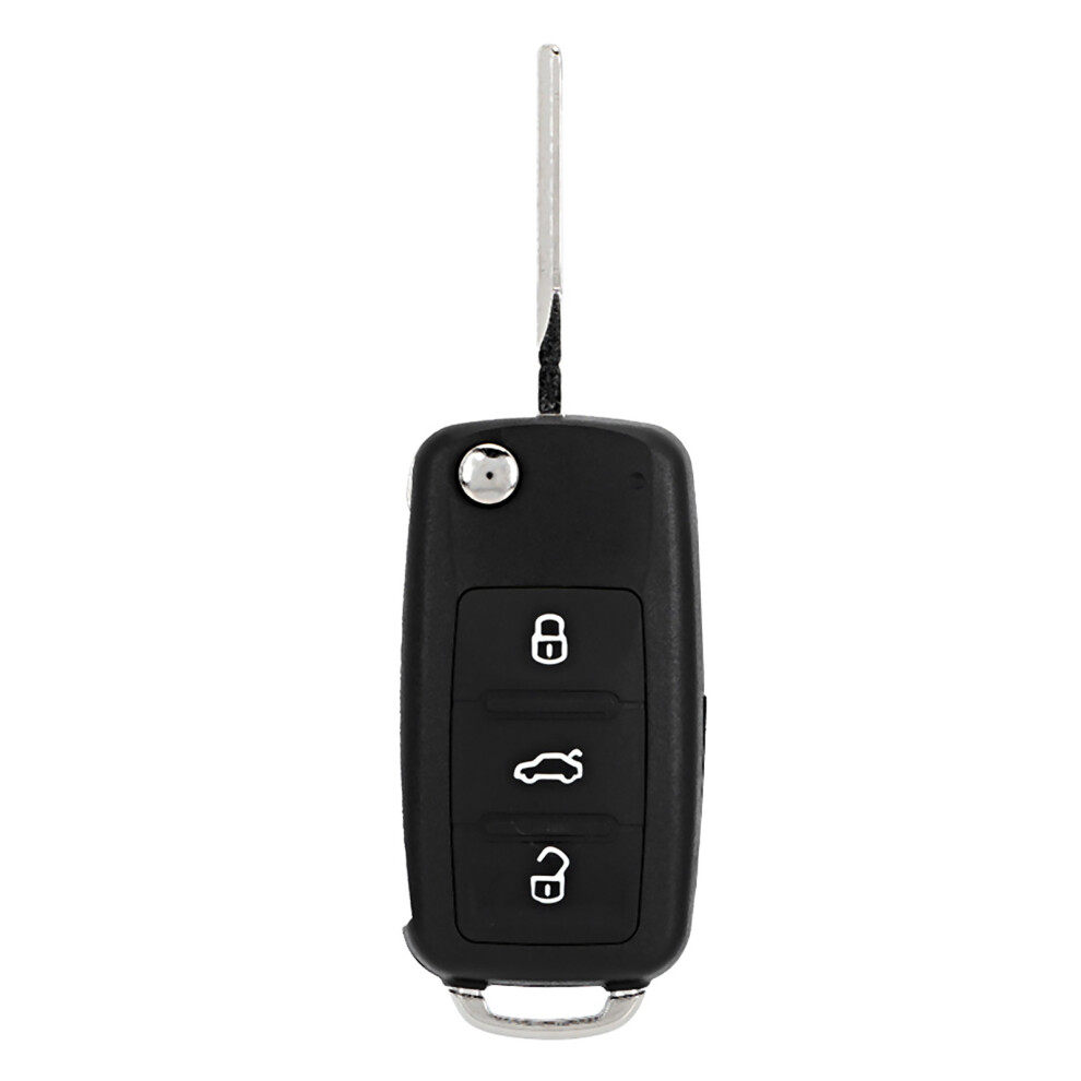 Key Fob Replacement For Volkswagen Models, Folding Flip Remote With 3 Button Design, Remote Key Shell For 434Mhz Id48 Chip Compatible Vehicles, 9358999779836