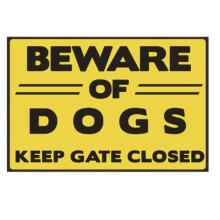 Waarschuwingsbord voor honden, 11,81 x 7,87 inch, bord 'Houd de poort vrij', 'Verboden toegang tot privéterrein', bord met voorgeboorde gaten,