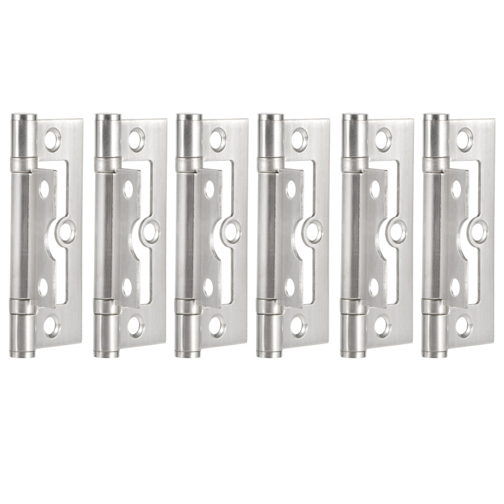 Stainless Steel Hinges, Smooth Quiet Operation Heavy Duty Non-Mortise Door Hinges For Various Household Doors, 6Pcs 9448196654903