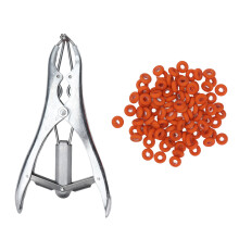 Farm Animal Care Kit, Ergonomic Stainless Steel Bander Snap Pliers for Quick Livestock Castration