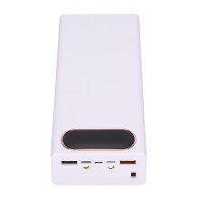L16 16x18650 DIY Powerbank 22,5 W Schnellladen LCD-Display Weiß