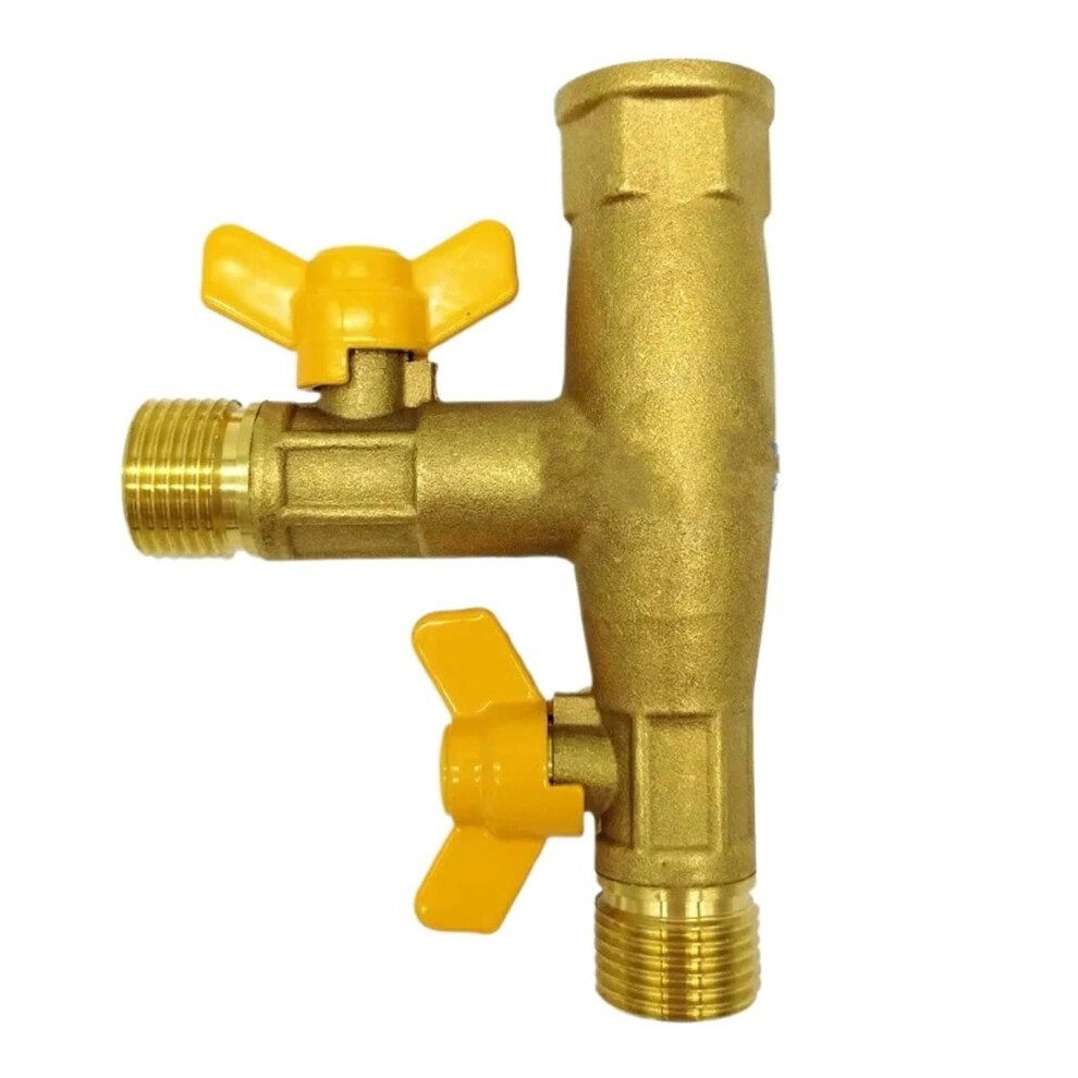 Brass Three Way Valve Ttype Plumbing Valve Leakproof Heavyduty Quarterturn Control 9187378478776
