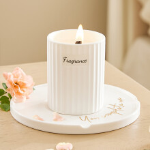 Ceramic Wood Wick Soy Wax Scented Candle
