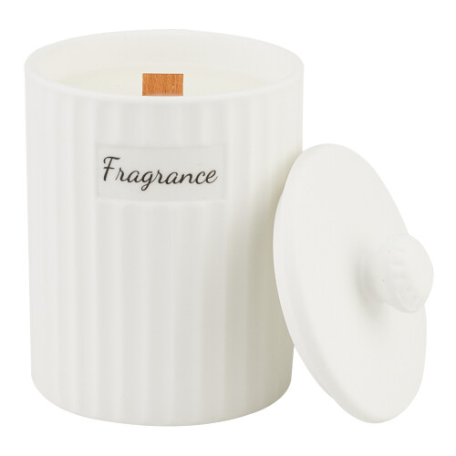 Living And Home Ceramic Wood Wick Soy Wax Scented Candle 2