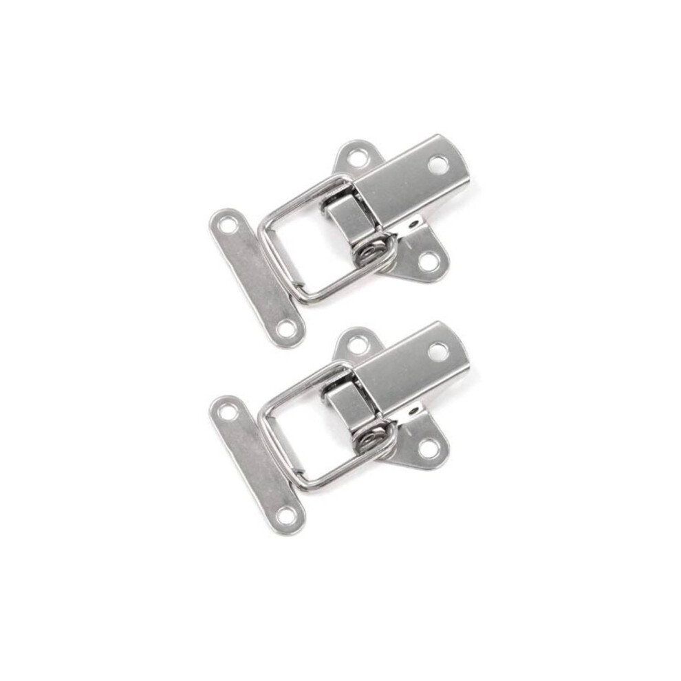 Stainless Steel Toggle Latch Clamp And Duckbill Buckle Spring Loaded Hasp Lock For Toolbox Trunk Cabinet 1 2Pc Set 9187378479766