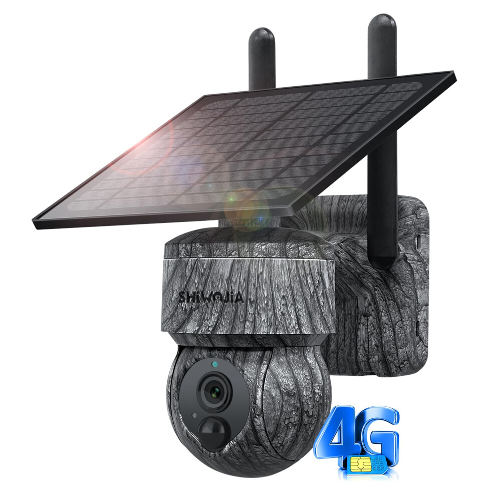 4G Lte Solar Security Camera Outdoor 2K Hd 360 Ptz With Night Vision, Pir Detection, 3Mp, Ip66, 2-Way Audio, Sim Card 9347817604924