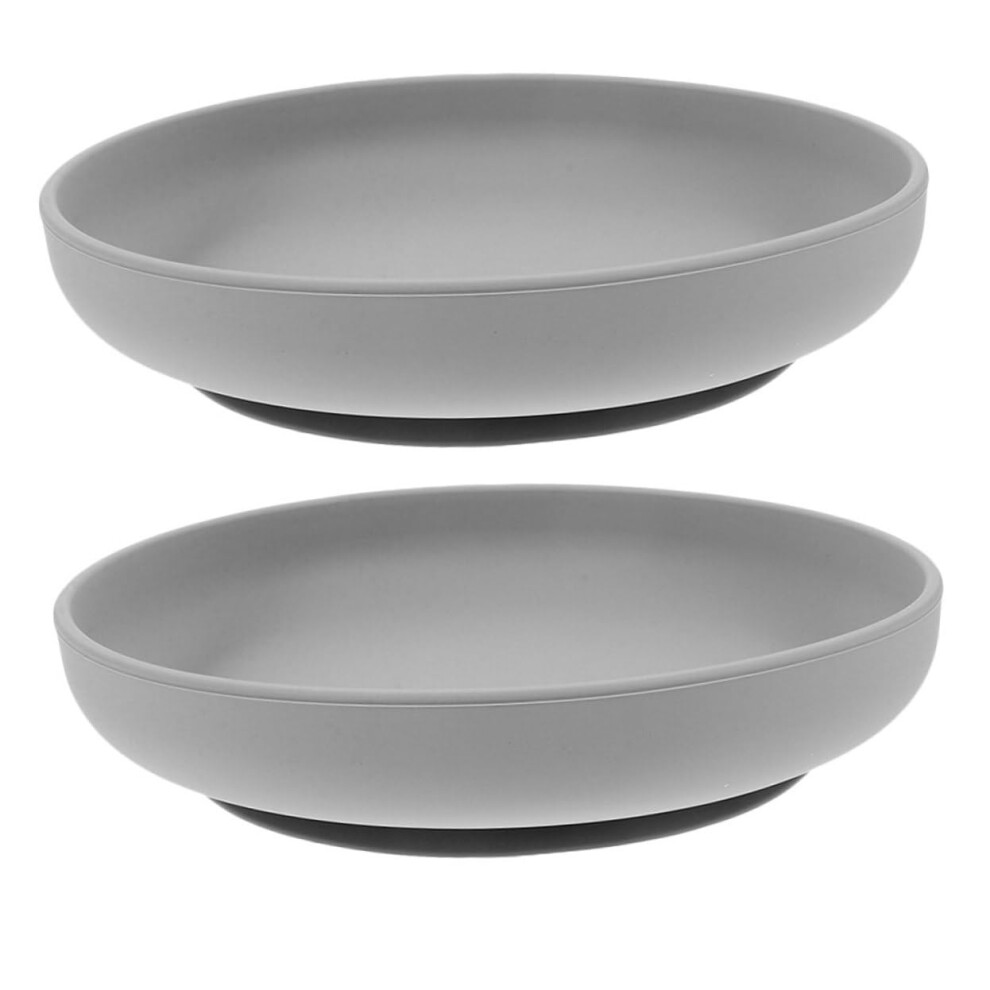 Elderly Suction Plate and Silicone Spill Proof Bowl with AntiTip Base for Independent Eating