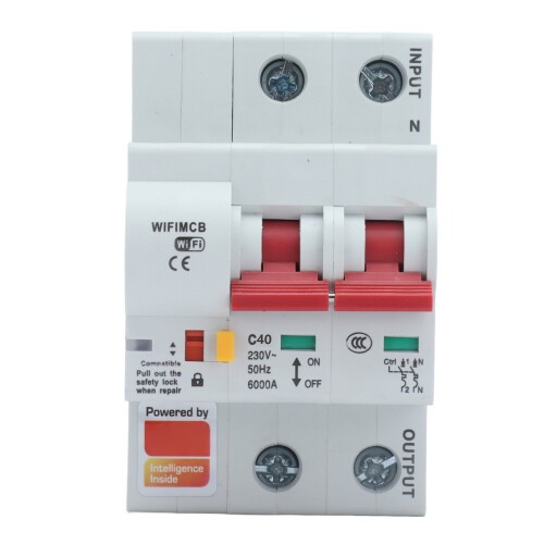 2P WiFi Bluetooth Smart Circuit Breaker 40A Overcurrent Protection 1
