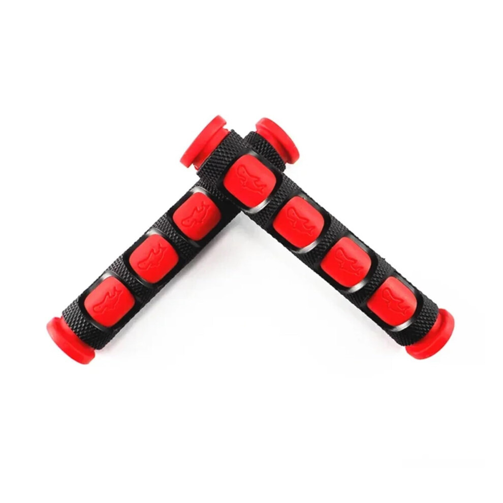 Motorcycle Antislip Handlebar Grips And Scooter Rubber Brake Lever Protection Sleeves Red 9187378481387