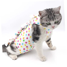 Cat Recovery Suit for Female Cats Size S – Breathable Fabric, Prevents Licking, Protects Stitches