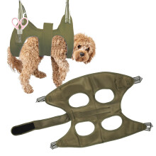 Arnesse Traspirante Verde per Cani e Gatti, Imbracatura a Rete per Cura degli Animali XS