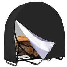 Log Hoop Storage Cover for 40 Inch Firewood Rack, Heavy Duty Waterproof 210D Oxford Fabric, Durable Wood Pile Holder