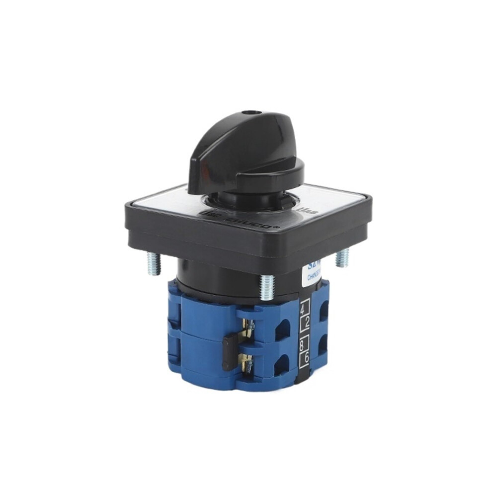 20A 4 Position Rotary Cam Switch, 2 Pole Voltage Selector, 48X48mm Electrical Transfer Switch 9347817606089