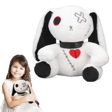 Doudou lapin blanc mignon pour enfants et décoration intérieure, peluche douce de 25 cm