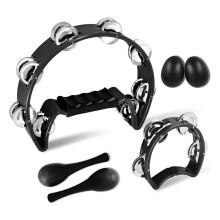 Musikalisches Schlaginstrumenten-Set, Handschlaginstrumente, Tamburin und Eierschüttler, Sandhammer für Partys, KTV
