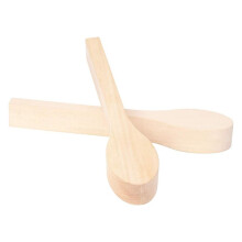 2 Pack Wood Carving Spoon Blank Beech Unfinished Wooden  Whittling Kit for Beginner Kids