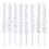 8 crochets en aluminium - fleurs blanches, 15,2 cm 1