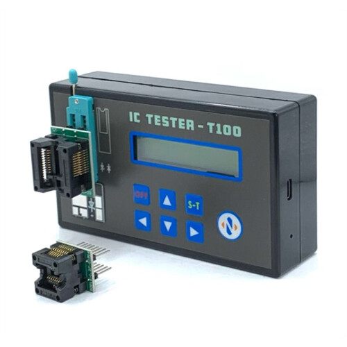 Handheld Rechargeable LED Integrated Circuit Tester Transistor Tester Digital Transistor IC Chip Detector with 2 Bases 2