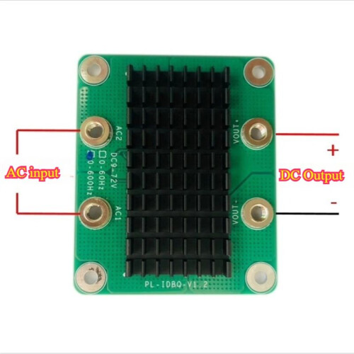 Ideal Diode Rectifier Bridge LT4320+NCEP023N10LL 6-48V ( 9-72V) AC Input Voltage -60/600Hz AC Input Frequency 1