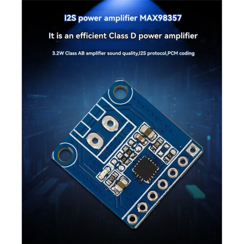 MAX98357 Power Amplifier Module I2S 8kHz-96kHz Class D Audio Amplifier Module for Raspberry Pi/for /ESP32 2