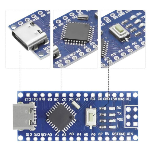 For  3.0  Type-C with the Bootloader for  Controller for  CH340 USB Driver 16Mhz ATMEGA328P 2