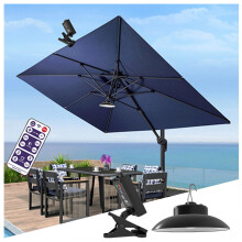 Patio Umbrella Light Solar Powered, IP66 Waterproof LED, 3 Brightness Modes, Outdoor Use, Fits Most Umbrellas