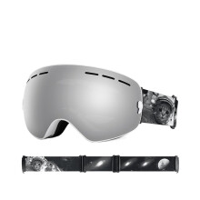 Motorbike Goggles Double Layer Lens Anti-Fog UV400 Ski Glasses for Men and Women, Black Snowboarding Riding Goggles
