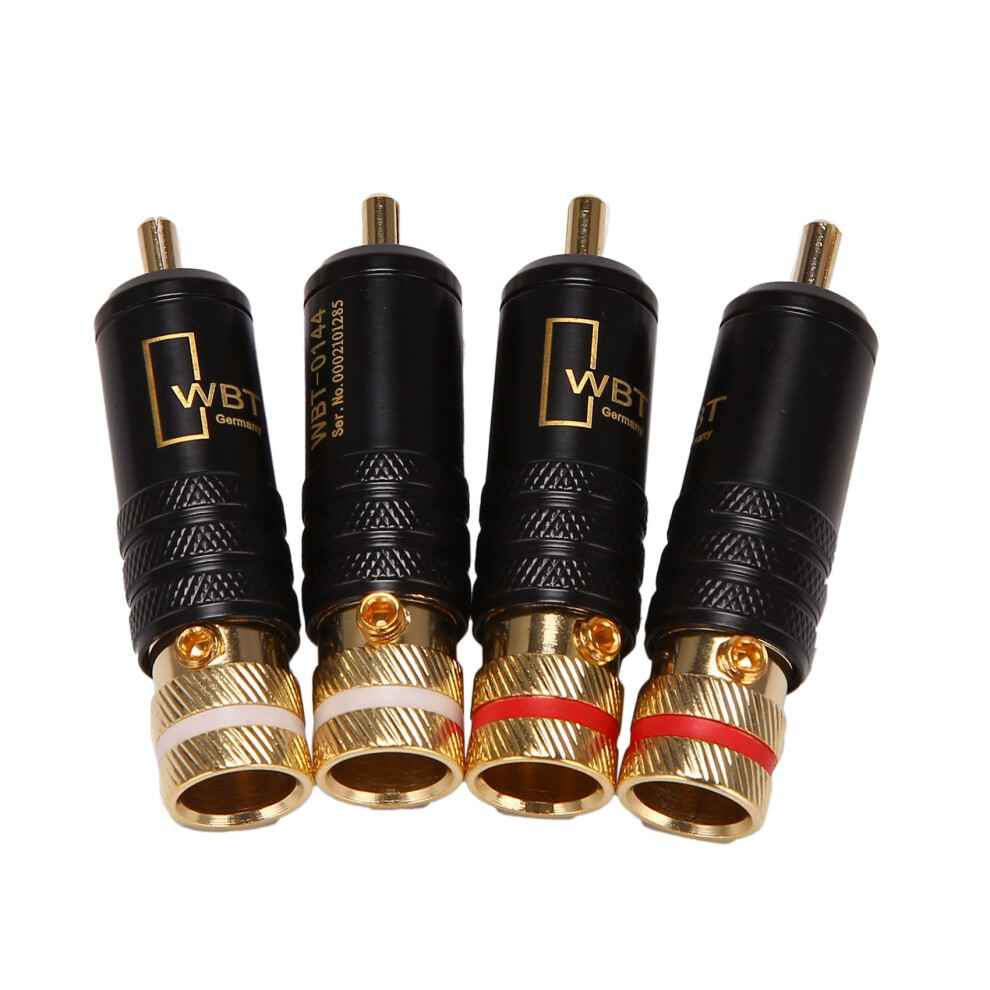 4Pcs Rca Locking Plugs Audio Video Connectors 4711505000162