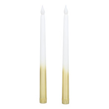 Velas cônicas de LED suaves e românticas para iluminação ambiente, velas cônicas sem chama e sem fumaça, alimentadas por bateria, com efeito de