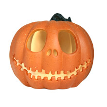 Vielseitige Halloween-Dekoration: Hohlkürbis, wasserdichte, flammenlose Laterne mit LED-Beleuchtung, bruchsicheres, realistisches Kürbisdesign,