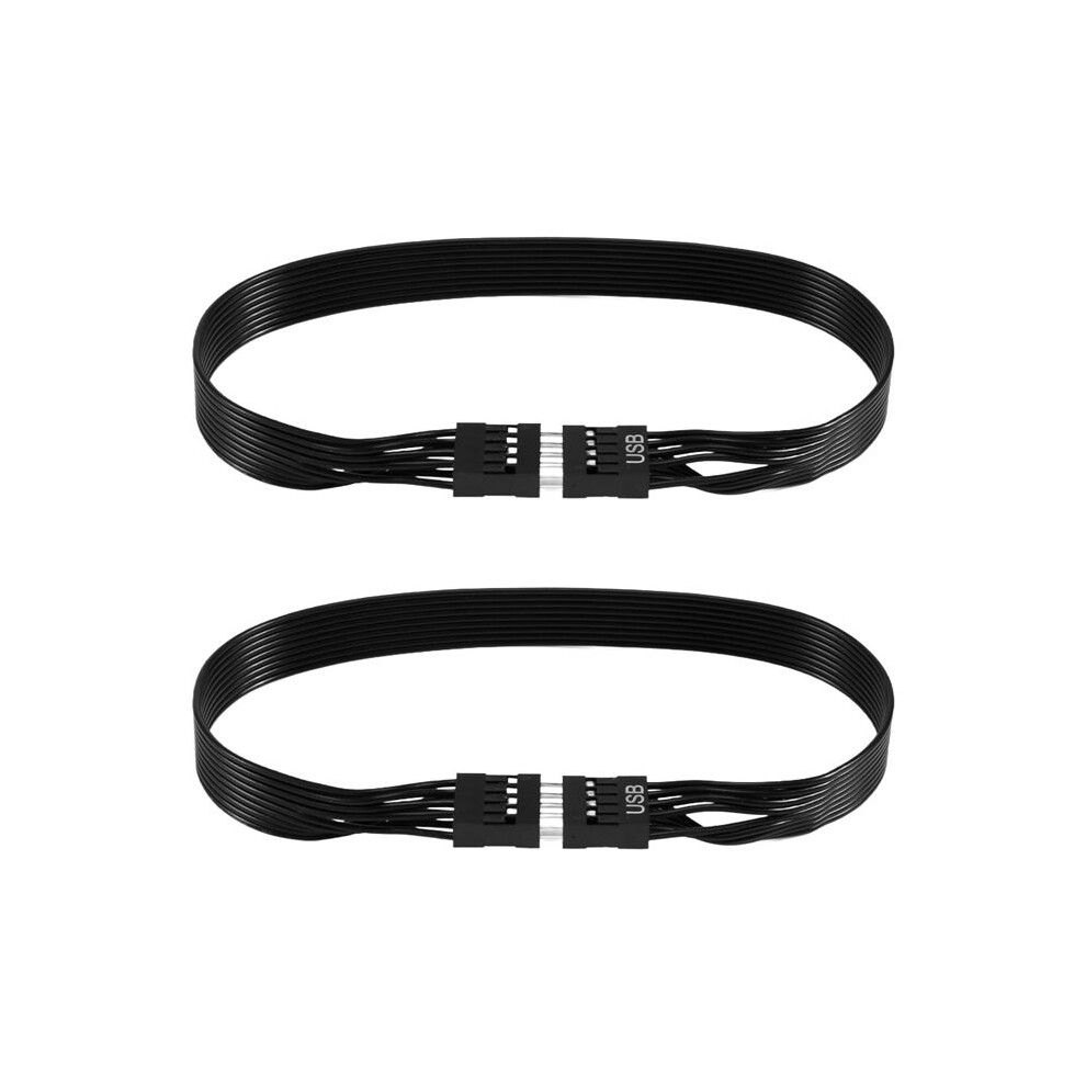 Mainboard 9Pin Usb 2.0 Male To Female Extension Data Cable Cord Wire 30Cm Usb Extension Cable, 2 Pack 4713617439816