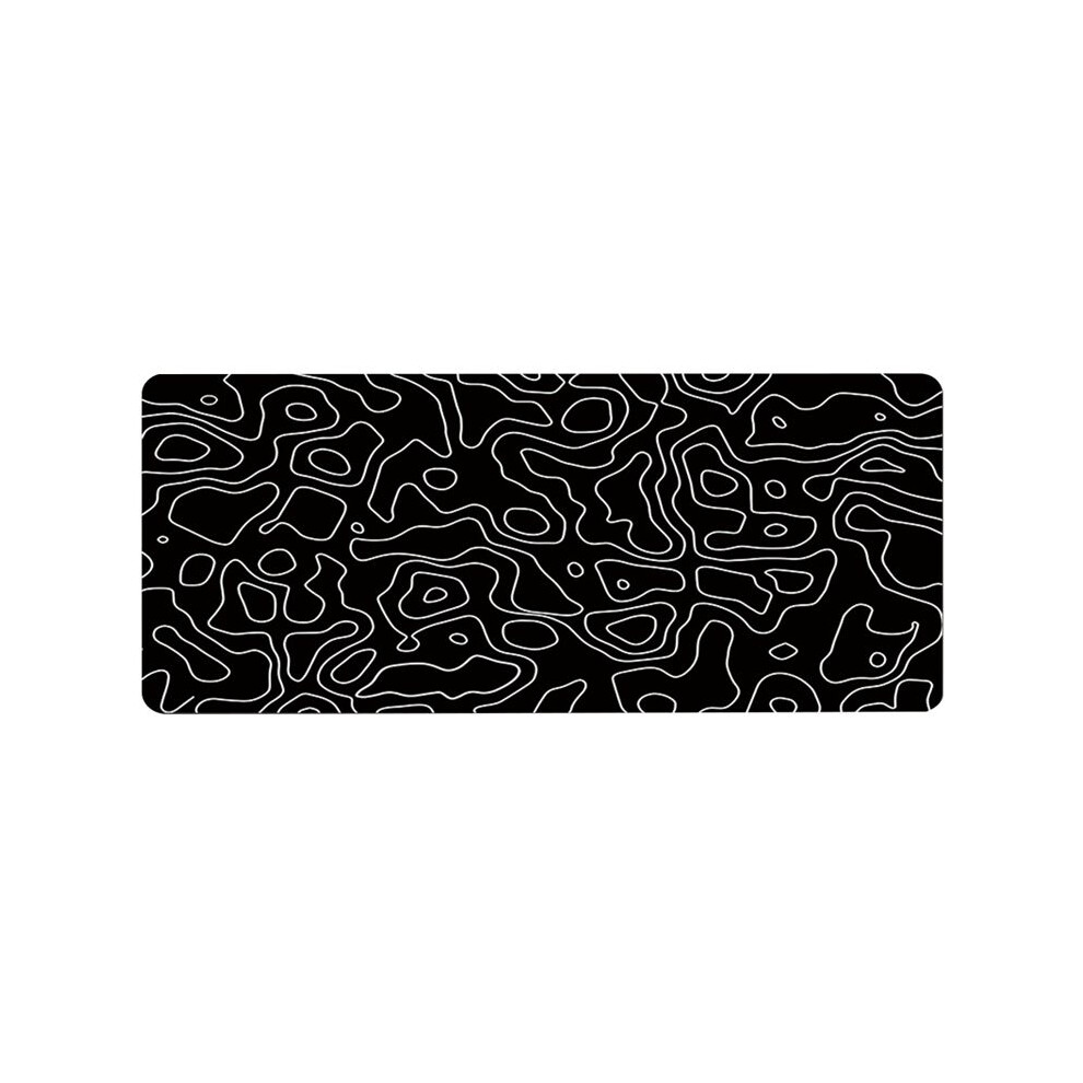Desk Mat,Topographic Contour Extended Mouse Pad Computer Keyboard Mouse Mat With Non-Slip Base (31.5X11.8 In) D 6032906914086