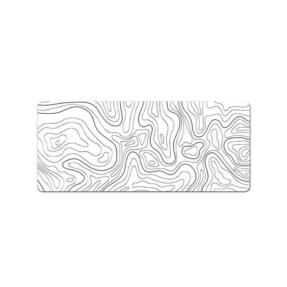 Desk Mat,Topographic Contour Extended Mouse Pad Computer Keyboard Mouse Mat With Non-Slip Base (31.5X11.8 In) B 6032033472824