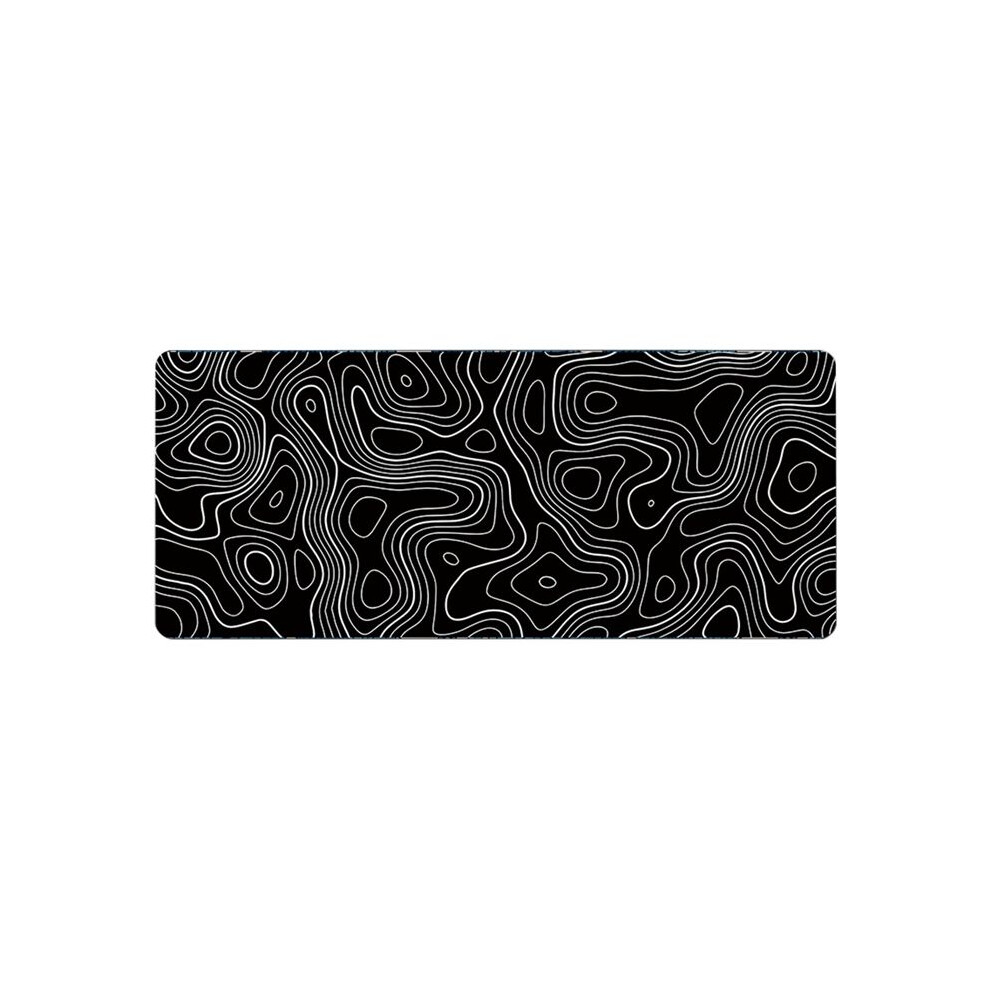 Desk Mat,Topographic Contour Extended Mouse Pad Computer Keyboard Mouse Mat With Non-Slip Base (31.5X11.8 In) C 6031337884357