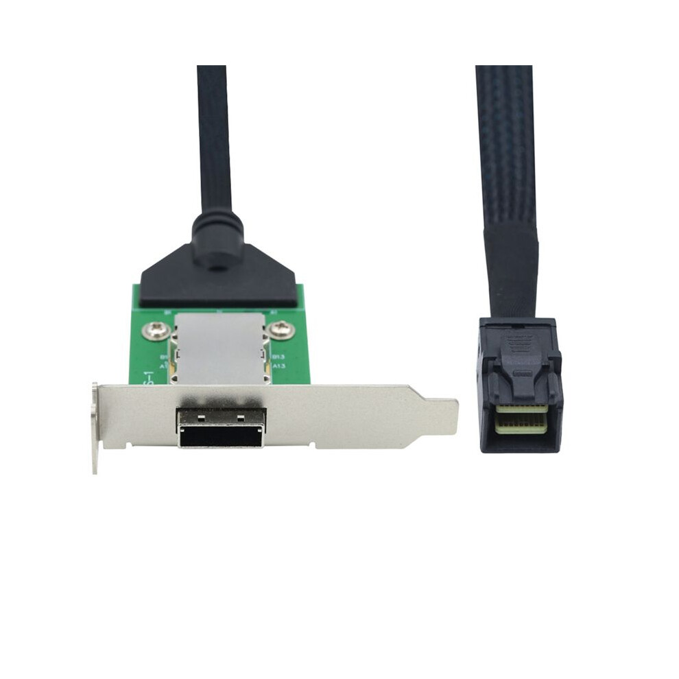 External Sas Hd Sff-8088 26P Pcba Female Adapter With Low Profile Bracket To Sas Sff-8643 12Gbps External 100-Ohm A 6031492740055