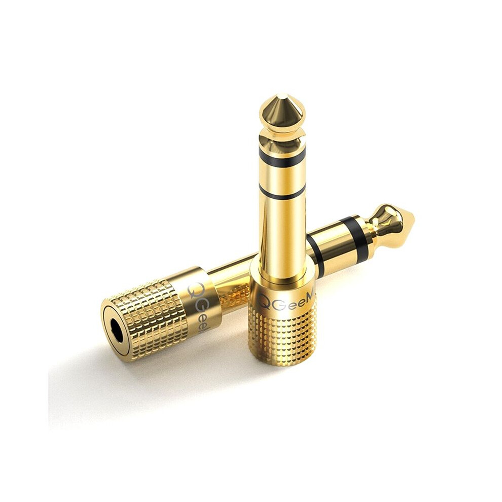 Qgeem Make Connections Jack 6.35Mm Male Plug To 3.5Mm Female Connector Headphone Amplifier Audio Adapter 6033461064988