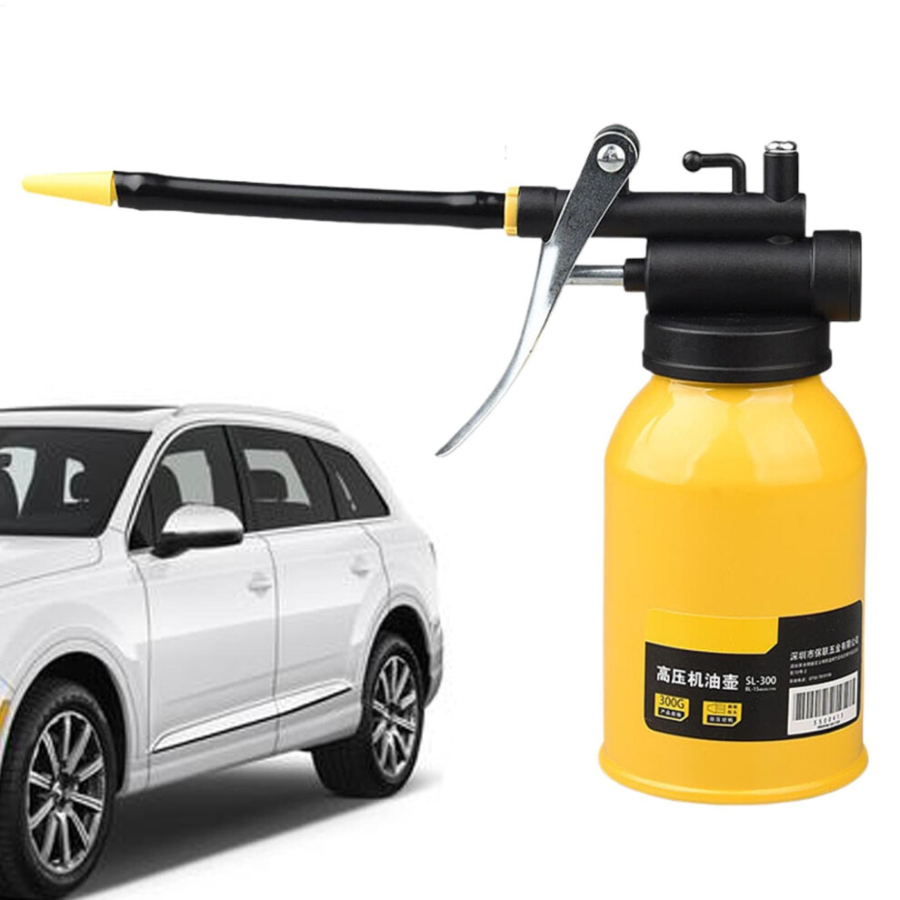 Oil Spray Can 300Ml Metal Hand Pump Oiler With Flexible Spout, Pressure Leakproof Lubricator 9382693372673