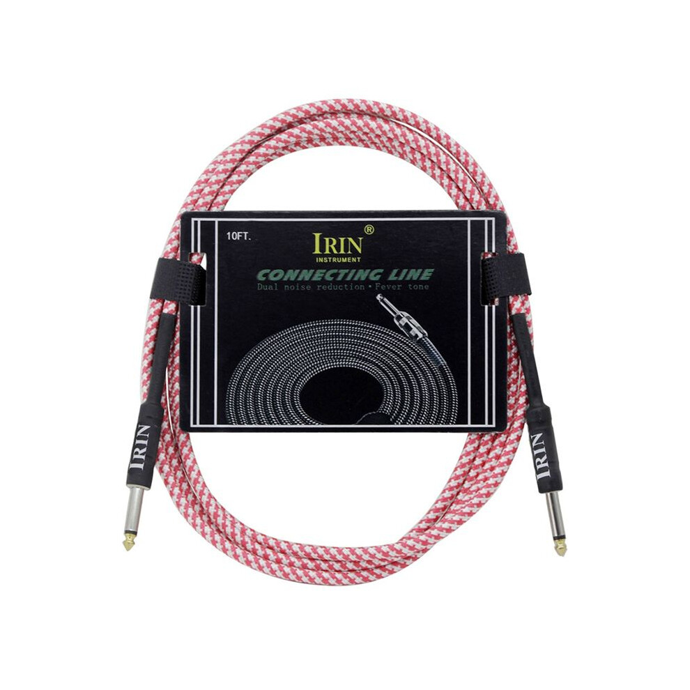 Irin Guitar Cable String Instrument Accessories Noise-Free Audio Wire Noise Reduction Cable (10M) & White 4713062681648